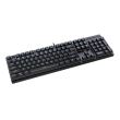 Tastatura gaming mecanica T-Dagger Escort neaga iluminare alba switch-uri rosii