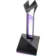 Stand casti ASUS ROG Throne Qi iluminare RGB negru
