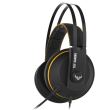 Casti gaming ASUS TUF H7 negre cu galben			