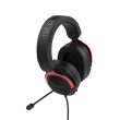 Casti gaming ASUS TUF H3 negre cu rosu