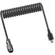 Cablu pentru tastatura Redragon Coiled Aviator USB-C negru