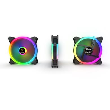 Set 5 ventilatoare Gamdias Aeolus M2 1205R 120mm iluminare RGB