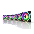 Set 5 ventilatoare Gamdias Aeolus M2 1205R 120mm iluminare RGB