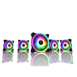 Set 5 ventilatoare Gamdias Aeolus M2 1205R 120mm iluminare RGB
