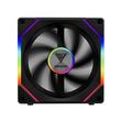 Set 3 ventilatoare Gamdias Aeolus P2 1203U 120mm negre iluminare aRGB