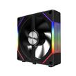 Set 3 ventilatoare Gamdias Aeolus P2 1203U 120mm negre iluminare aRGB