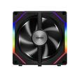 Set 3 ventilatoare Gamdias Aeolus P2 1203U 120mm negre iluminare aRGB
