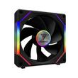 Set 3 ventilatoare Gamdias Aeolus P2 1203U 120mm negre iluminare aRGB