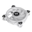 Set 3 ventilatoare Thermaltake Riing Quad 12 120mm albe iluminare aRGB