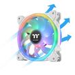 Set 3 ventilatoare Thermaltake Swafan 12 120mm albe iluminare aRGB