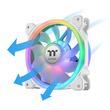 Set 3 ventilatoare Thermaltake Swafan 12 120mm albe iluminare aRGB