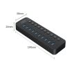 HUB USB Orico CT2U3-10AB USB 3.0 negru