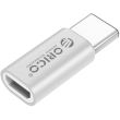 Adaptor Orico CTM1 argintiu USB 2.0 Type-C tata catre Micro-A mama