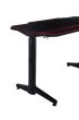 Birou gaming reglabil electric pe inaltime Inaza PowerUp X2 negru cu rosu
