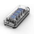 HUB USB Orico F4U-U3 USB 3.0 4 port-uri transparent