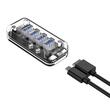 HUB USB Orico F4U-U3 USB 3.0 4 port-uri transparent
