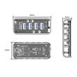 HUB USB Orico F4U-U3 USB 3.0 4 port-uri transparent
