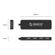 HUB USB Orico FL01 USB2.0 negru