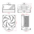 Cooler procesor ID-Cooling FROZN A410 alb iluminare aRGB