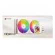 Cooler procesor cu lichid ID-Cooling FX240 LCD alb cu display iluminare aRGB