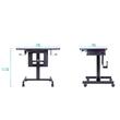 Birou gaming reglabil electric pe inaltime Thermaltake CycleDesk 100 negru iluminare RGB