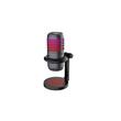 Microfon Redragon Nebula negru iluminare RGB cu stand