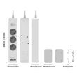 Prelungitor Orico GPC-3A2U cu 2 port-uri USB alb
