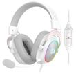 Casti Redragon ZeusX 7.1 albe iluminare RGB
