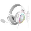 Casti Redragon ZeusX 7.1 albe iluminare RGB