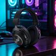 Casti gaming Bluetooth cu fir si wireless Redragon Titan negre dual microfon