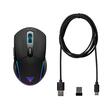 Mouse gaming wireless si cu fir Gamdias Hades M2 negru iluminare aRGB