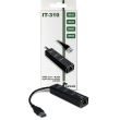 Adaptor Retea Gigabit si Hub USB Inter-Tech Argus IT-310 negru