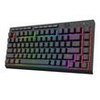 Tastatura gaming Bluetooth cu fir si wireless Redragon Crescent Pro neagra iluminare RGB