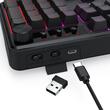 Tastatura gaming Bluetooth cu fir si wireless Redragon Volcano neagra iluminare RGB