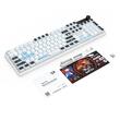 Tastatura gaming Bluetooth cu fir si wireless Redragon Volcano Pro alba iluminare RGB cu display