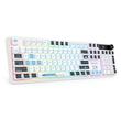 Tastatura gaming Bluetooth cu fir si wireless Redragon Volcano Pro alba iluminare RGB cu display