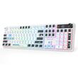 Tastatura gaming Bluetooth cu fir si wireless Redragon Volcano Pro alba iluminare RGB cu display