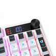 Tastatura gaming Bluetooth cu fir si wireless Redragon Volcano Pro alba iluminare RGB cu display