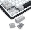 Tastatura gaming Bluetooth cu fir si wireless Redragon Aria Pro alba iluminare RGB cu display