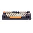 Tastatura Bluetooth si cu fir gaming mecanica Redragon Draconic Pro neagra taste negre gri si portocalii iluminare RGB