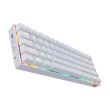 Tastatura Bluetooth si cu fir gaming mecanica Redragon Draconic alba iluminare RGB