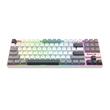 Tastatura gaming mecanica Redragon Kumara alba cu gri iluminare RGB switch-uri rosii