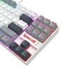 Tastatura gaming mecanica Redragon Kumara alba cu gri iluminare RGB switch-uri rosii