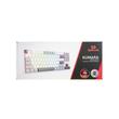 Tastatura gaming mecanica Redragon Kumara alba cu gri iluminare RGB switch-uri rosii