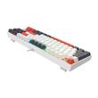 Tastatura gaming mecanica Redragon Kumara alba cu gri si portocaliu iluminare RGB switch-uri rosii
