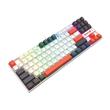 Tastatura gaming mecanica Redragon Kumara alba cu gri si portocaliu iluminare RGB switch-uri rosii
