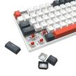 Tastatura gaming mecanica Redragon Kumara alba cu gri si portocaliu iluminare RGB switch-uri rosii
