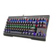 Tastatura gaming mecanica Redragon Visnu neagra iluminare rainbow			