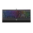 Tastatura gaming mecanica Redragon Aryaman neagra iluminare RGB switch-uri maro