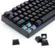 Tastatura gaming mecanica Redragon Daksa neagra iluminare rainbow			